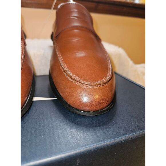 Wolf & Shepherd Ultra Lightweight Coast Loafer in Brown Leather Men\'s Size 11